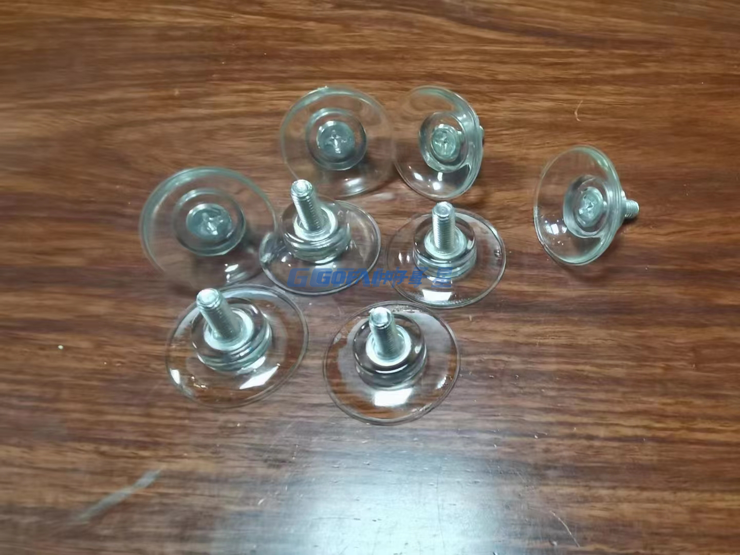 Ventouse transparente d'écrou de vis de vide pour la table de thé en verre