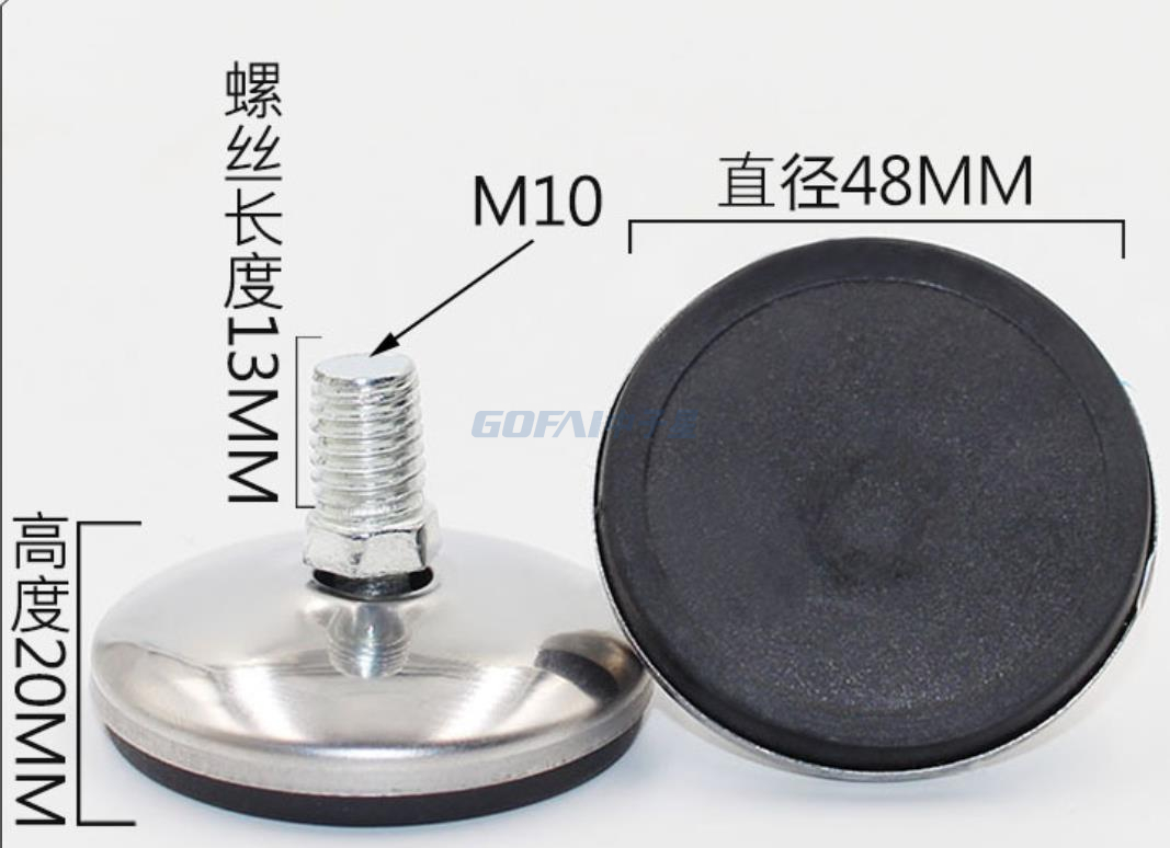 Pieds de nivellement réglables en acier inoxydable pour meubles M6 M8