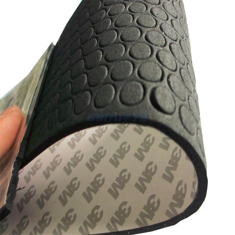 Adhésif transparent antidérapant avec coussin arrière en caoutchouc de silicone noir pare-chocs en mousse joint tampon pieds feuille points pour 3 m en caoutchouc adhésif